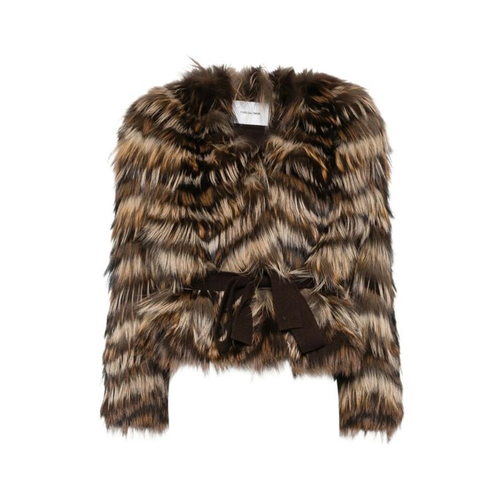 Yves Salomon Brown Coats Women